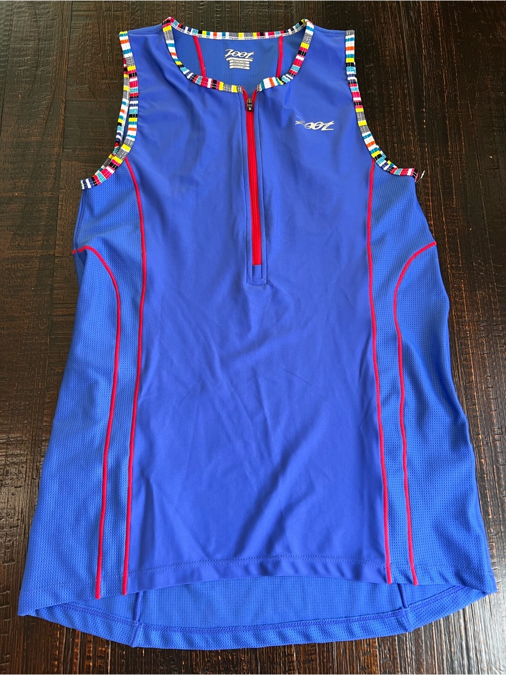 ZOOT Women's Triathlon Running Training Fitness Sleeveless Top Blue Sz Large